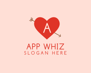 Cupid Heart Dating App logo design