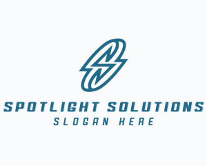 Lightning Bolt Letter S logo design