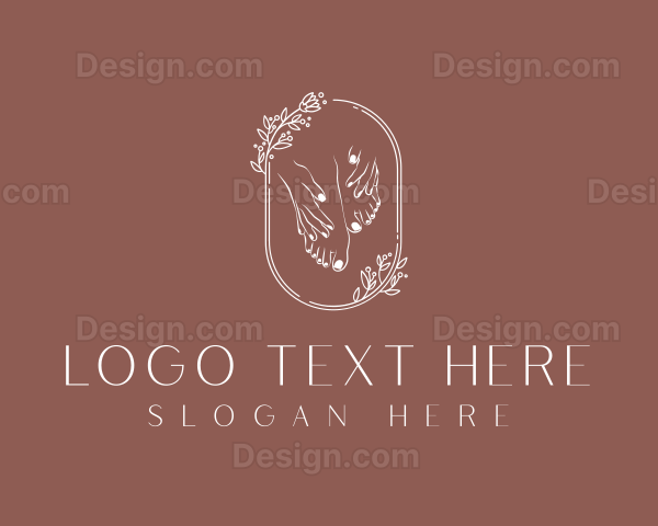 Floral Foot Massage Therapy Logo