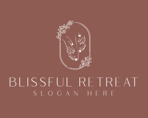 Floral Foot Massage Therapy logo design