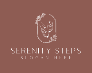 Floral Foot Massage Therapy logo design