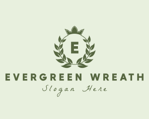 Natural Crown Wreath Leaf logo design