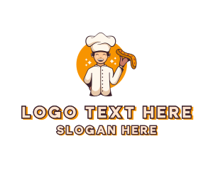 Pizza Chef Culinary Logo