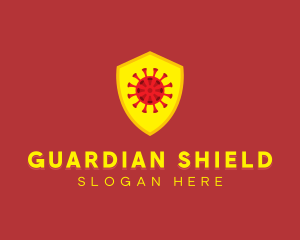 Bacteria Shield Virus logo design