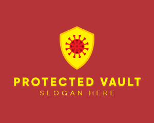 Bacteria Shield Virus logo design