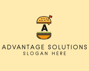 Burger Sandwich Resto logo design