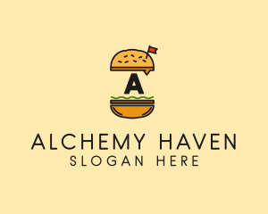 Burger Sandwich Resto logo design