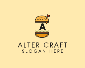 Burger Sandwich Resto logo design