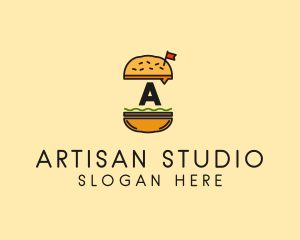 Burger Sandwich Resto logo design