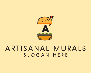 Burger Sandwich Resto logo design