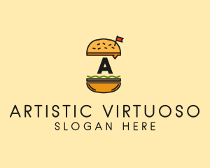 Burger Sandwich Resto logo design