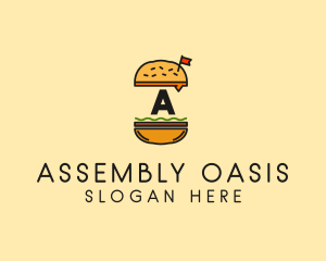 Burger Sandwich Resto logo design