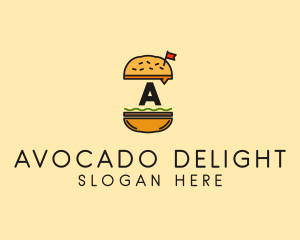 Burger Sandwich Resto logo design