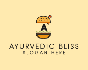 Burger Sandwich Resto logo design