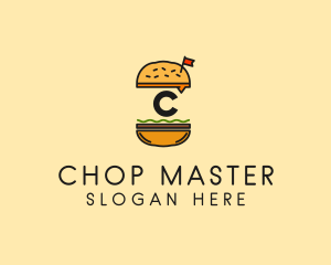 Burger Sandwich Resto logo design