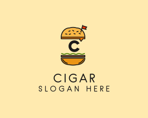 Burger Sandwich Resto logo design