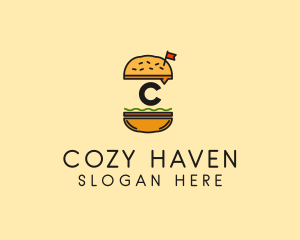 Burger Sandwich Resto logo design