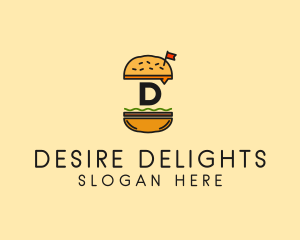 Burger Sandwich Resto logo design