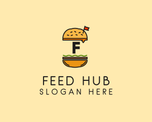 Burger Sandwich Resto logo design