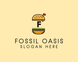 Burger Sandwich Resto logo design