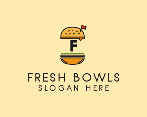 Burger Sandwich Resto logo design