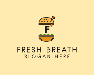 Burger Sandwich Resto logo design