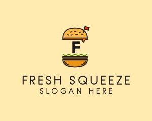 Burger Sandwich Resto logo design