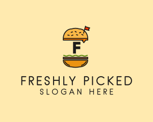 Burger Sandwich Resto logo design