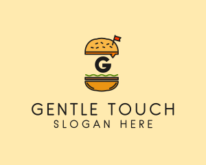 Burger Sandwich Resto logo design