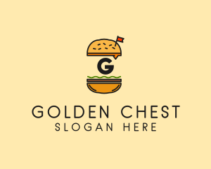 Burger Sandwich Resto logo design