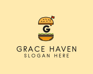 Burger Sandwich Resto logo design