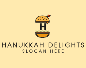 Burger Sandwich Resto logo design