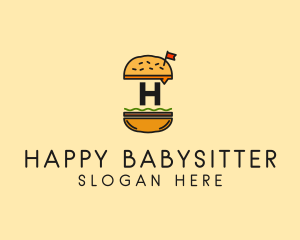 Burger Sandwich Resto logo design