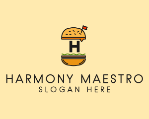 Burger Sandwich Resto logo design