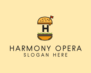 Burger Sandwich Resto logo design