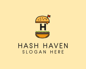 Burger Sandwich Resto logo design