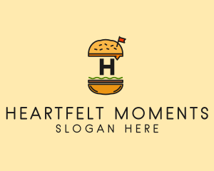 Burger Sandwich Resto logo design