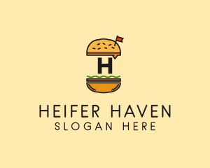 Burger Sandwich Resto logo design