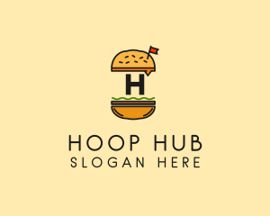 Burger Sandwich Resto logo design