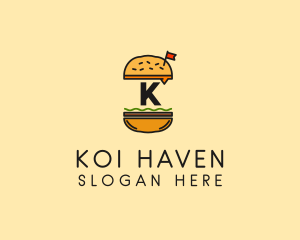 Burger Sandwich Resto logo design