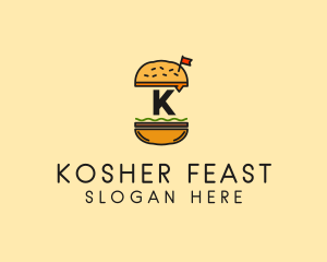 Burger Sandwich Resto logo design