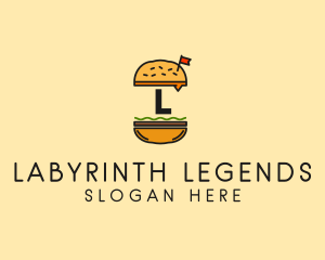 Burger Sandwich Resto logo design