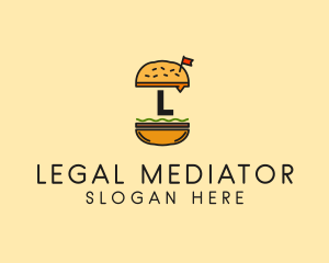 Burger Sandwich Resto logo design