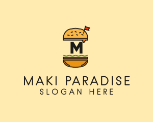 Burger Sandwich Resto logo design