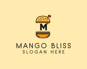 Burger Sandwich Resto logo design