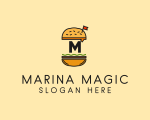 Burger Sandwich Resto logo design