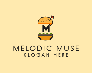 Burger Sandwich Resto logo design