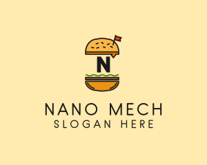 Burger Sandwich Resto logo design