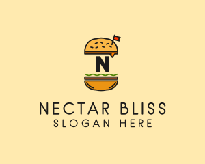 Burger Sandwich Resto logo design