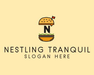 Burger Sandwich Resto logo design